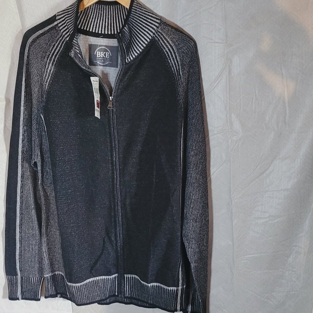 New BKE standard fit zippered jacket with tags